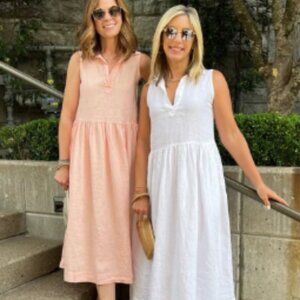 Frank & Eileen Daphne Sleeveless Linen Dress Size XL